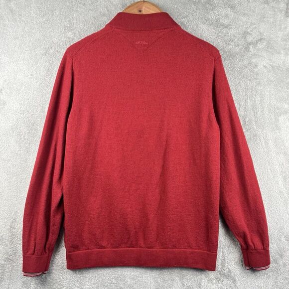 Adidas AdiPure 1/4 Zip Wool Blend Sweater Men's XL Red Golf Preppy Outdoors FLAW - Picture 5 of 12